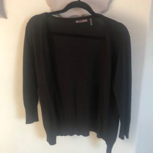 Black button down 3/4 sleeve knit cardigan size s